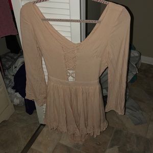 Nude cutout romper